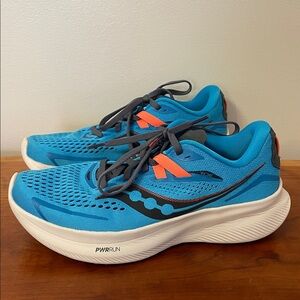 Saucony Ride 15 PWR Run S10729-31 Running Shoes Women's Size 7.5 Blue